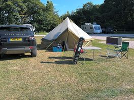 Our tent set up.