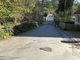 This is the road i nearly took by mistake when i missed the turning
