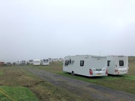 The caravan storage area obscuring the view!