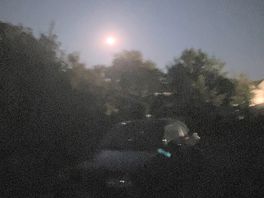 Great moon over the campsite