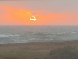 Watching sun go down from motorhome