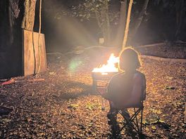 Enjoying a fire pit