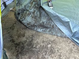 My ground sheet after a dry weekend