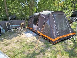 Camping pitch with ehu