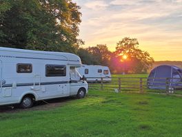 Sunset over the site