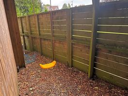 Behind the bunkhouse