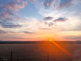 Evening view from our pod