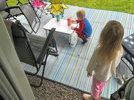 Our little set up - children loved outdoors games all day