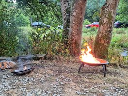 Outdoor space for fire pit