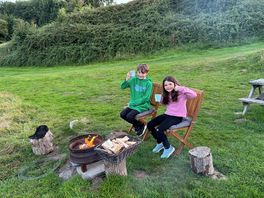 Hot chocolate round the fire