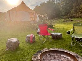 Glamping in the lotus tent aka pointy tenty