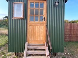 Our accommodation in a shepherd hut.