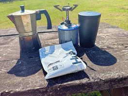 Breakfast at campsite