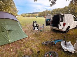 Our pitch next to the woods on the second field