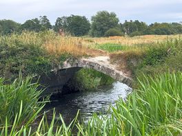 A shallow river frome tributary a few hundred yards north of the campsite. wildlife haven.