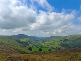 View of valley from our walk above the site