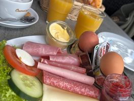 Lovely breakfast from the outside bakery.