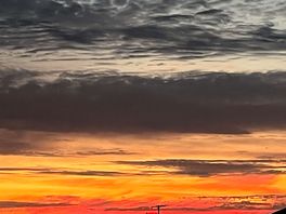 Sunset over campsite