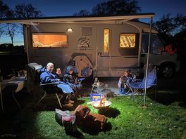 Our pitch right next to the food van great location