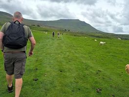 Start of our treck up ingleborough, half hour drive away