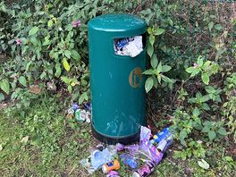 Bin on the kids play area.