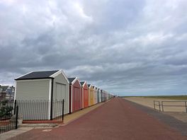 Beach huts between yarmouth and caister