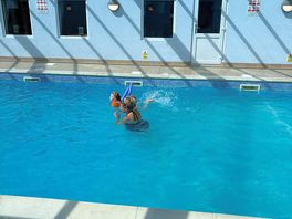 In the pool every day