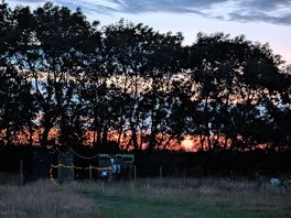 Sunset over the loos