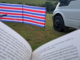 Early morning read listening to the birds and cows