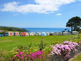 View of the tent field