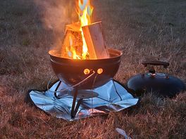 Lovely to be able to cook over the fire and enjoy the warmth.