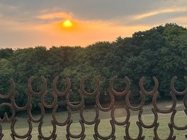 Sunset viewed from the fire pit.