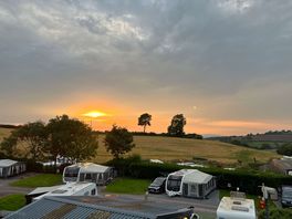 Widdicombe farm touring park in the evening