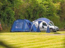 Grass tent pitches