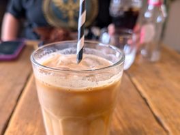 Iced latte from the coffee shop