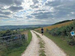 Walking out of campsite