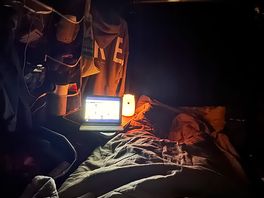 Inside my make shift van / camper