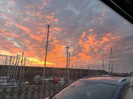Fantastic sunset from our caravan