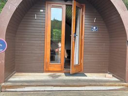 Toddler and cabin