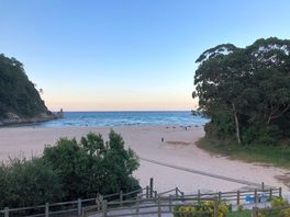 The beach beside the campsite