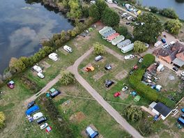 Drone footage of camp site