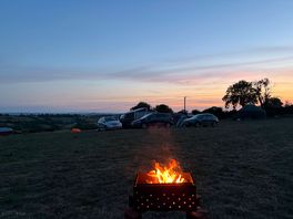 Eve fire a view of glastonbury tor
