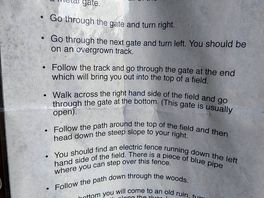 Guided walk instructions found in the shower block. easy to follow, didn't get lost! 😄