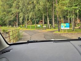 View leading up to the lodges