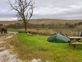 Tent pitch next door to the nature barn