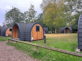 Hut for hire behind fishing lakes at carlton meres