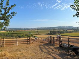 View of site from top of horses field
