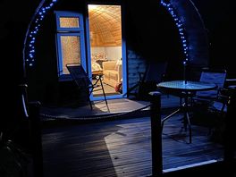 Beautiful place to sit after dark with a glass of wine