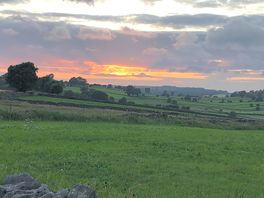 Sunset as we walked back from the pub