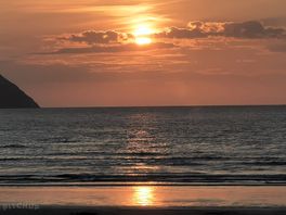 Sunset at local beach - newport sands.